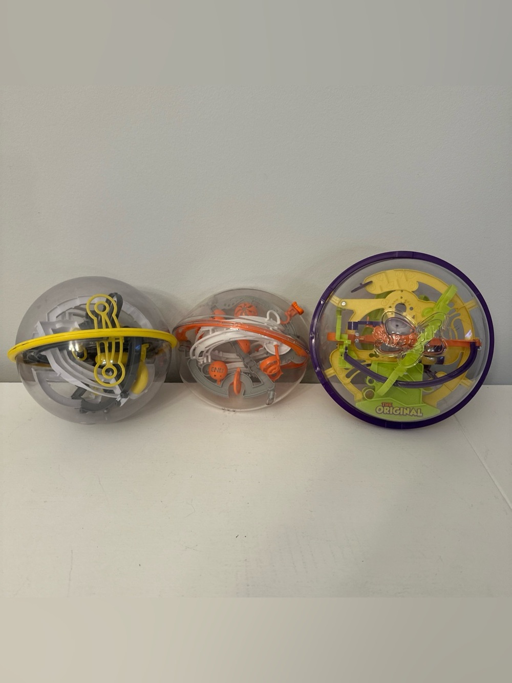 Perplexus 3D Maze Puzzle Ball Toy Set - Blue Yellow and Purple Brain 🧠 game